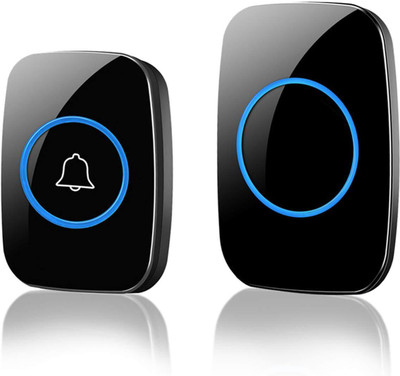 Zwerlin Wireless Doorbell Transmitter and Receiver Waterproof Doorbell Adjustable Volume Wireless Door Chime(1 Tune)