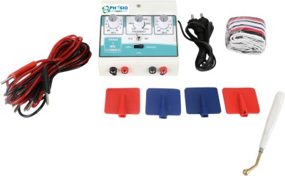 DSB PHYSIO MART Physio Therapy White Mini TENS+MS Combo 2 In 1 (Transcutaneous Electrical Nerve Stimulation+Muscle Stimulator) Machine Electrotherapy Device(DSB-213)