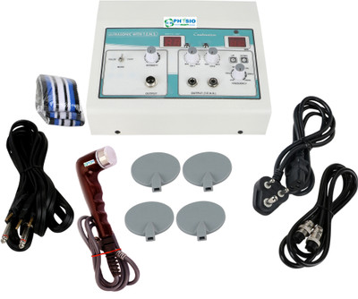 DSB PHYSIO MART Physio Therapy White Electro Combination US+TENS Combo Pack (Ultrasonic Therapy + Transcutaneous Electrical Nerve Stimulation) Machine & 1 Year Warranty Electrotherapy Device(DSB-233)