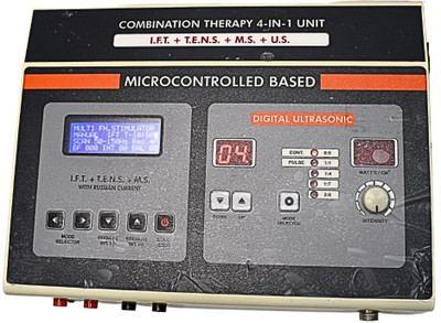 HEALTHCARE MEDICAL EQUIPMENTS 4 In 1 IFT MS Tens US Machine Electrotherapy Combo for All Pain Relief Device 4 In 1 IFT MS Tens US Machine Electrotherapy Combo Electrotherapy Device(4 In 1 IFT MS Tens US)