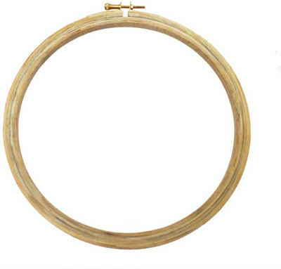 Embroiderymaterial Wooden Embroidery Hoop Ring 8 Inch Round Frame Brass Screw for Aari Stitch DIY Embroidery Hoop(Pack of 1)