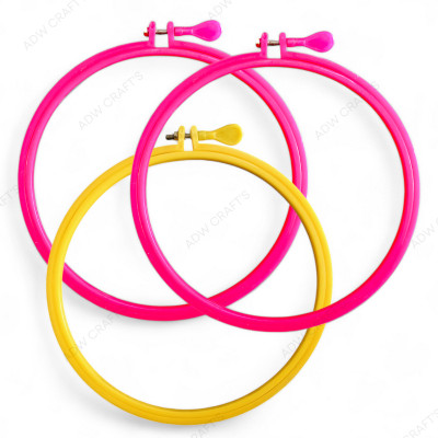 ADW CRAFT'S 5-6-7 INCH Embroidery HOOP Embroidery Frame(Pack of 3)