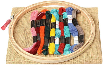 APSARA FASHION DIY Kit Beginners to Advanced for Kids Adults Women Frame Colorful Threads Skein Embroidery Frame(Pack of 1)