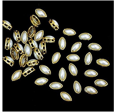 The Giftery Kundan Stones (Boat Shape) Embroidery Hoop(Pack of 100)
