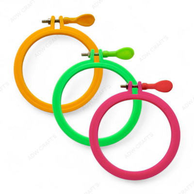ADW CRAFT'S 4-5-6 INCH Embroidery HOOP Embroidery Frame(Pack of 3)