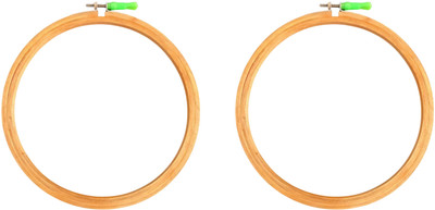Clezaro (Pack of 2) Wooden Embroidery Hoop Ring Frame Size : 5 Inch (H150) Embroidery Hoop(Pack of 2)