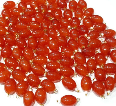 The Giftery Oval Shape Glass Hanging Beads ()Rust 2024 Embroidery Frame(Pack of 100)
