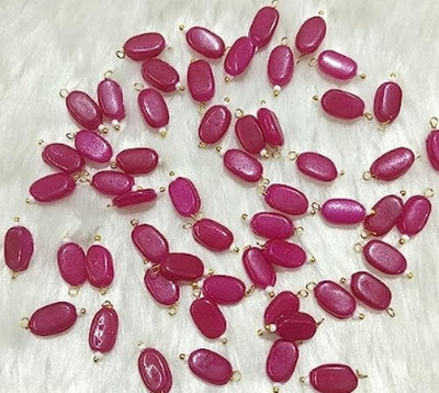 The Giftery Flat Oval Glass Hanging Beads for JewelryEmbroidery,Dresses,blouse Embroidery Hoop(Pack of 100)