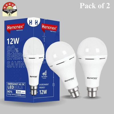 Henonex Charging Emergency Bulb-12W-06 4 hrs Bulb Emergency Light(White)