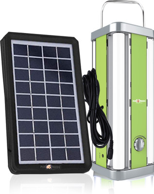 Daily Needs Shop Emergency Solar Rechargeable 4 Side Tube Floor Lantern Light With Solar Panel 8 hrs Lantern Emergency Light(Green)