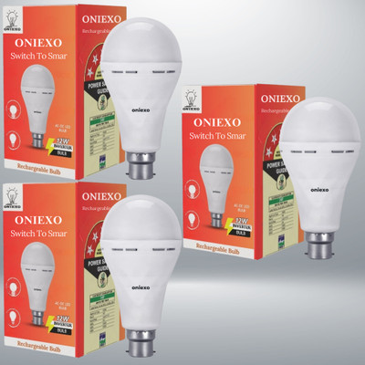 ONIEXO Instant Emergency Light: 12W Rechargeable LED-020 4 hrs Bulb Emergency Light(White)