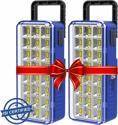 Daily Needs Shop High Bright Home Emergency Rechargeable Led Light (Pack Of 2) 5 hrs Lantern Emergency Light(Blue)