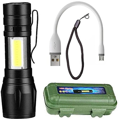 BSVR Metal High quality LED Flashlight ,Super Bright ,Waterproof 3 Light Modes 199 6 hrs Torch Emergency Light(Black)