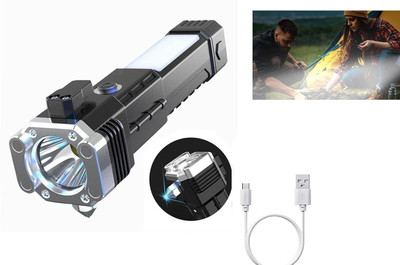 Wifton Emergency Escape Tool Lamp Searchlight COB Flashlight 5 hrs Torch Emergency Light(Multicolor)