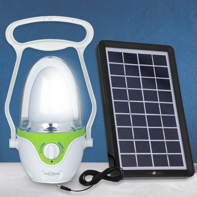 Make Ur Wish Home Rechargeable Emergency Floor Lantern Light With Solar Panel 12 hrs Lantern Emergency Light(Green + Solar Panel)