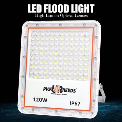 Make Ur Wish 120W Lens Flood Emergency Lamp Outdoor With Extension Bracket IP67 Waterproof 0 hrs Flood Lamp Emergency Light(Pack Of 1)
