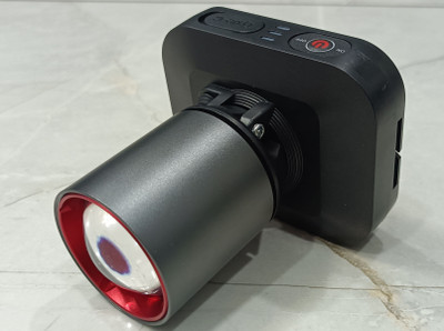 MNT Sales 200 W Head Light With 2 Km Long Range,3 Modes & Power Zoom Function 10 hrs Torch Emergency Light(Grey & Black)