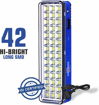 Daily Needs Shop Rechargeable Solar Extra Bright 42 SMD LED With DC / Solar Charging Portable 5 hrs Torch Emergency Light(Blue)
