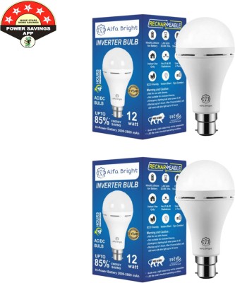 Alfa Bright Ultra-Bright 12W LED Bulb for Emergency & Outdoor Lighting 4 hrs Bulb Emergency Light(White)