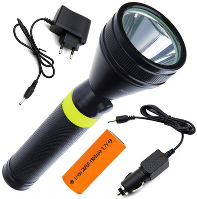 RP 800 Meter Rechargeable 3 Mode High Power Waterproof Torchlight Torch(Black, 18.5 cm, Rechargeable)