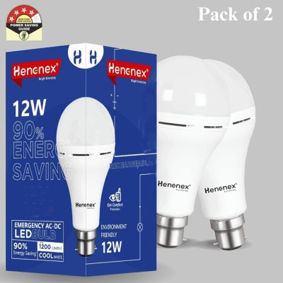 Henonex Charging Emergency Bulb-12W-26 4 hrs Bulb Emergency Light(White)