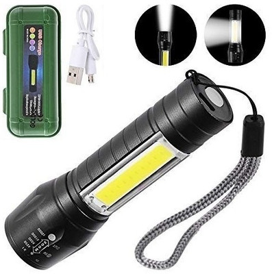 NKPR Waterproof Metal High quality LED Flashlight ,Super Bright, 3 Light Modes 1142 6 hrs Torch Emergency Light(Black)