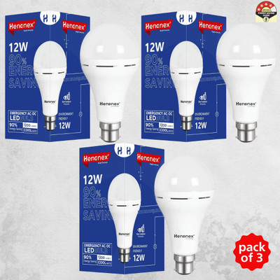 Henonex Emergency LED Charging Bulb-12W-34 4 hrs Bulb Emergency Light(White)