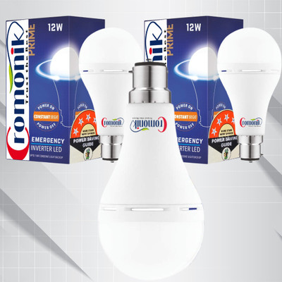 Cromonik (Pack of 3)-12W Rechargeable Bulb for Power Cuts 4 hrs Bulb Emergency Light(White)