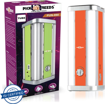 Pick Ur Needs Emergency Light 4 Side Tube with Extra Bright Light with USB Mobile Charging. 12 hrs Lantern Emergency Light(Orange)