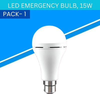 GUGGU 15W Rechargeable Inverter LED Bulb with Upto 4H.Power Cut Lighting Pack od_1E490 4 hrs Bulb Emergency Light(White)