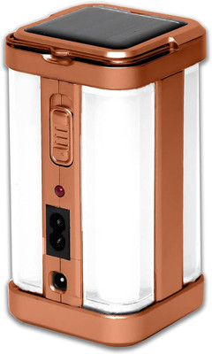 CRENTILA Electric & Solar Rechargeable with 4 Tube light 8 hrs Lantern Emergency Light(Multicolor)