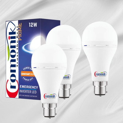 Cromonik (Pack of 3)-All-in-One Rechargeable 12W LED Bulb 4 hrs Bulb Emergency Light(White)