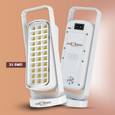 Daily Needs Shop Home Rechargeable Emergency LED Light With 33 SMD Floor Lantern & Hanging Lamp 8 hrs Lantern Emergency Light(White)
