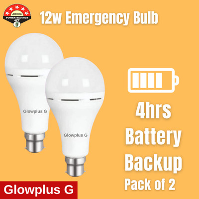 Glowplus G Everyday Use Emergency Bulbs – Pack of 2 3 hrs Bulb Emergency Light(White)