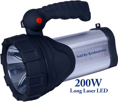 shoptric 200w super bright 2 km long range laser blinker LED torch light with 3 mode 12 hrs Torch Emergency Light(Multicolor)