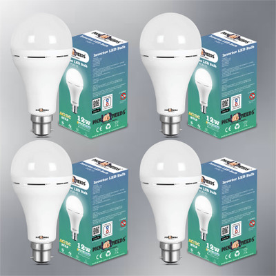Pick Ur Needs Rechargeable Inverter Bulb 9W Round B22 D Energy Saving With Bright LED Light 3 hrs Lantern Emergency Light(White)
