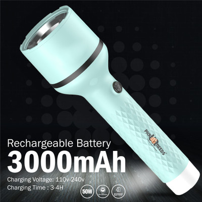 Pick Ur Needs Rechargeable Long Range Search Light With 4 Mode Light Long Battery Backup Torch 5 hrs Lantern Emergency Light(Big Blue)