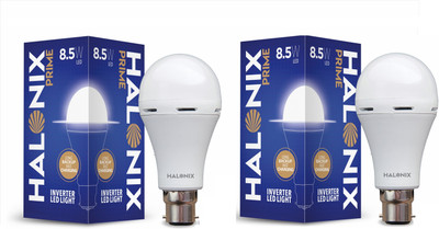 HALONIX LED INVERTER LED LIGHT 8.5W B22 Cool White bulb Pack of 2, 3 hrs Bulb Emergency Light(White)