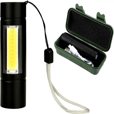 BRTION cob torch lights USB rechargeable lamp torch light 3 Modes LED Flashlight 1 hrs Torch Emergency Light(Multicolor)
