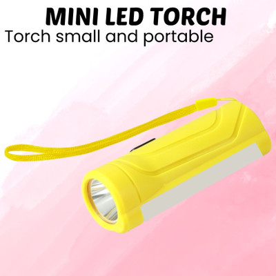 FRONY LED (Torch Light) with COB Light and USB Rechargeable, 1200mAh Battery A112 100 hrs Torch Emergency Light(Multicolor)