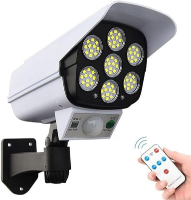 SPIRITUAL HOUSE Solar Light Outdoor 77 Led Motion Sensor Security Camera Shaped Wall Lamp 5 hrs Bulb Emergency Light(White)