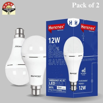 Henonex Charging Emergency Bulb-12W-34 4 hrs Bulb Emergency Light(White)