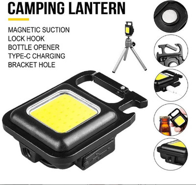 ZYRIAN COB Small Flashlight, 500 Lumens Bright,Portable, Pocket Light 2 hrs Lantern Emergency Light(Black)