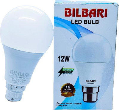 Bilbari 12 W Basic Round B22 LED Bulb(White)