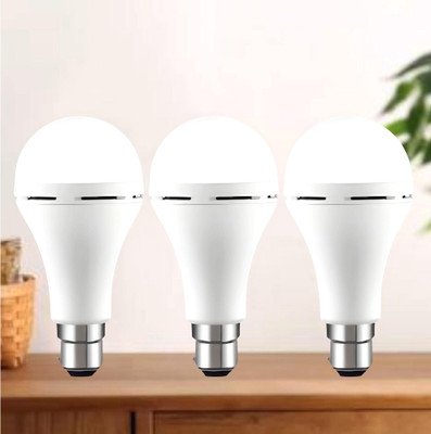 Clairbell Emergency 12W Inverter LED Bulb with 2000mAh Rechargeable Battery Pack of 3 N224 4 hrs Bulb Emergency Light(White)