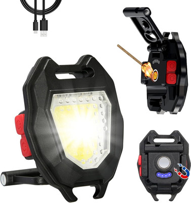 JYORESHA Emergency & Camping Flashlight with Ciggrate Lighter Rechargeable Flashlights with Lighter, Whistles, Screwdriver, Bottle Opener Cigarette Lighter, USB Hub(Multicolor)