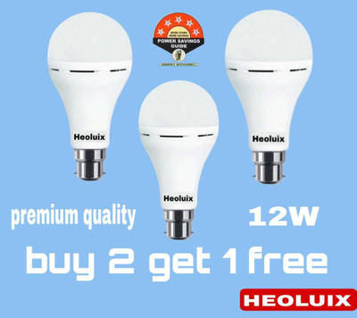 heoluix 12 Watt Emergency Bulb 4 hrs Bulb Emergency Light(White)