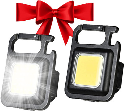 UNZAG COB Small Flashlights, 500Lumens Bright, Flashlight 3 Light Modes 1 hrs Flood Lamp Emergency Light(Black)