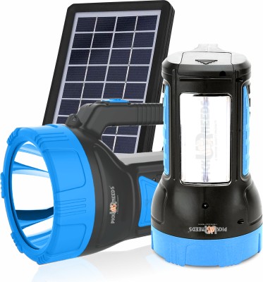 Make Ur Wish Rechargeable Solar 50W 2 In 1 Long Range Search Light With 2 Extra Bright Tube 6 hrs Torch Emergency Light(Blue)