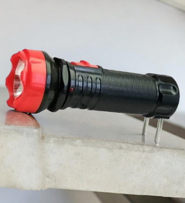 VR Bright Lite Bright Rechargeable Torch 1W T64_R657 Torch(Black, Red, 12 cm, Rechargeable)